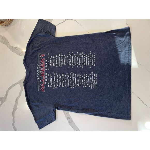 Scotty McCreery 2018 Tour Shirt w Dates Grey Unisex Sz M - Picture 2 of 5